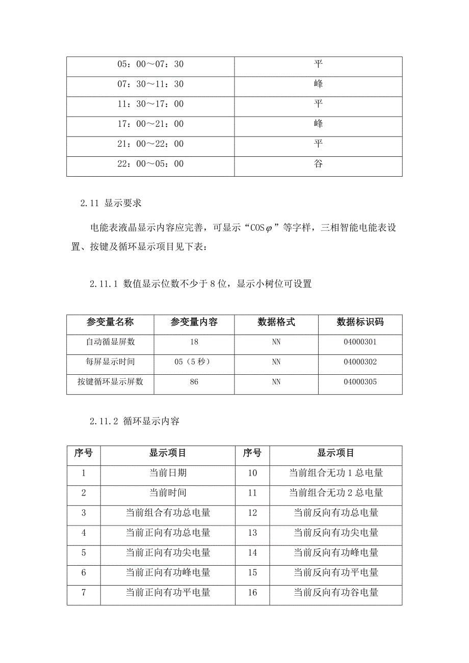 三相智能电能表(供货技术协议)_第5页