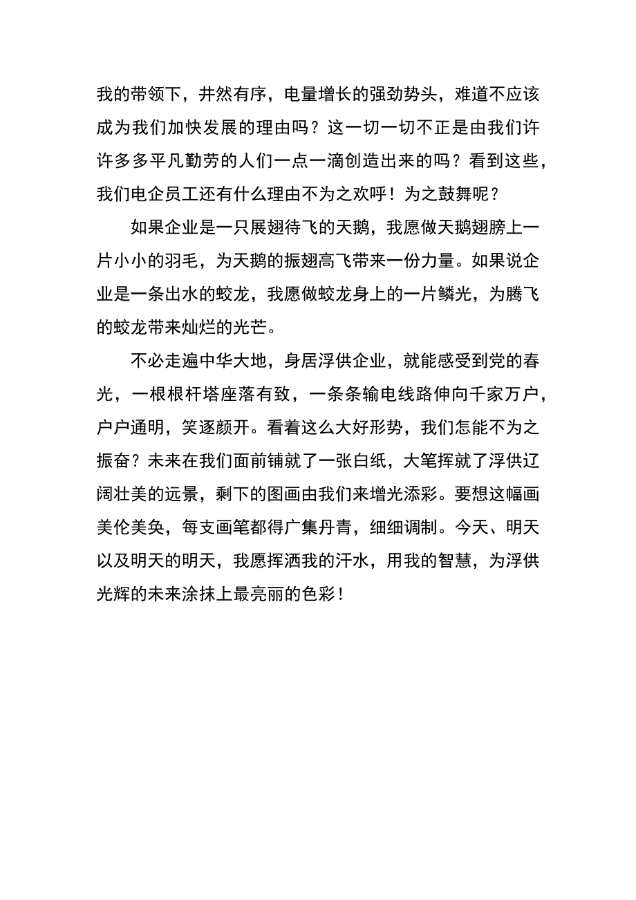 我为电力添光彩演讲稿_第2页