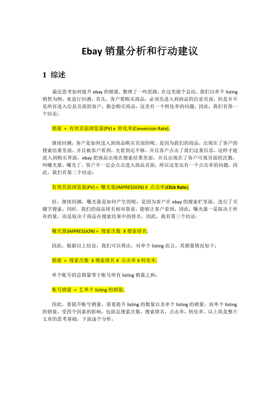 ebay销量分析和提升销量建议_第1页