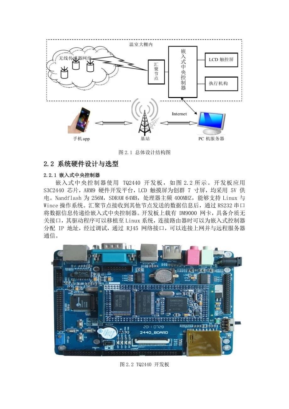 嵌入式温室大棚远程测控系统的设计与实现_第5页