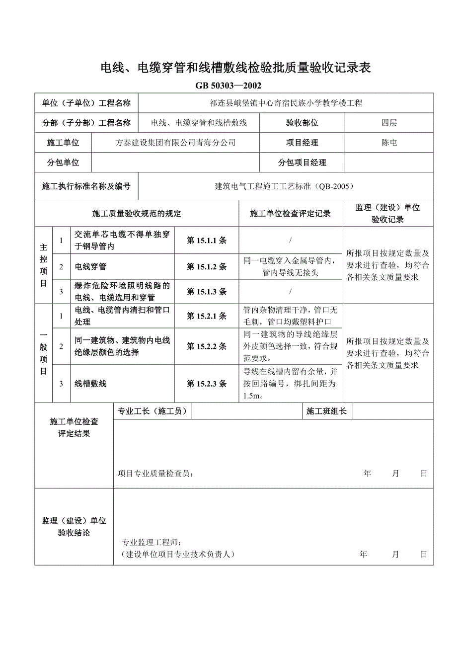 电线穿管 报验申请表_第2页