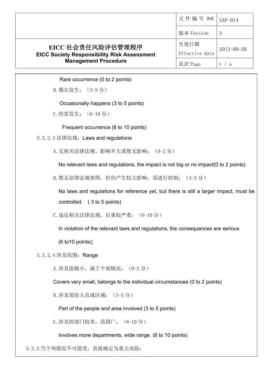 eicc社会责任风险评估管理程序_第5页