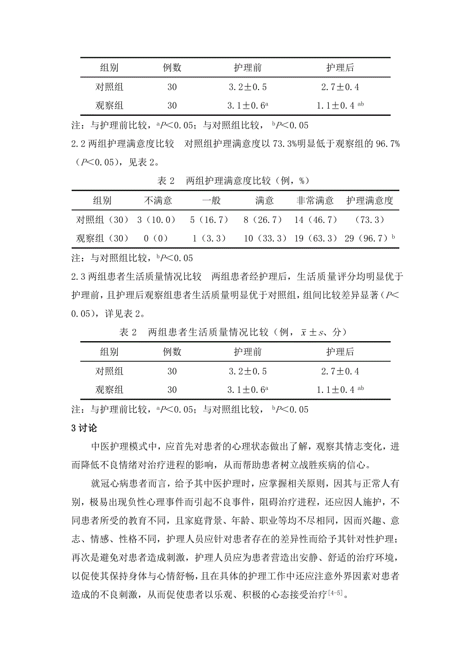 中医护理模式应用于冠心病患者效果分析_第3页