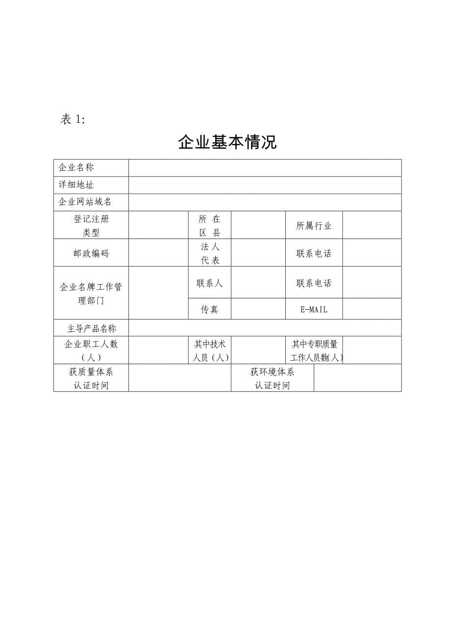 重庆名牌(知名)产品申请表_第5页