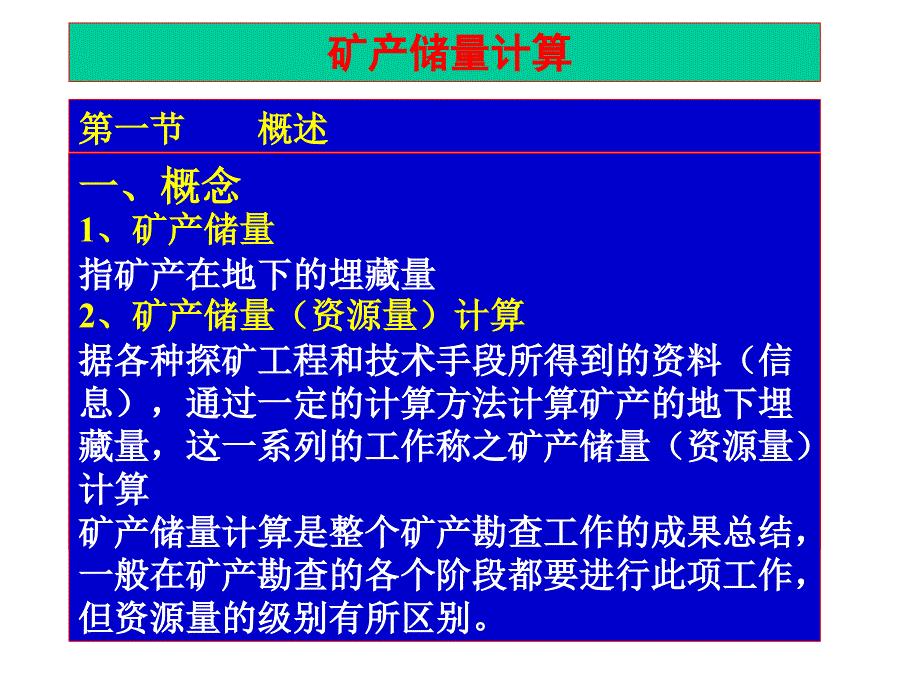 储量估算方法教程