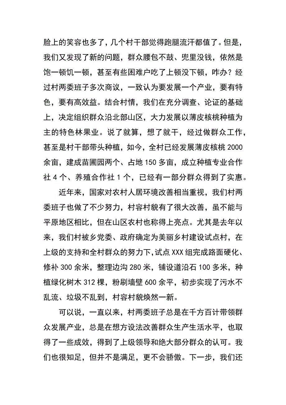 村支部书记在全乡三级干部会议上的发言_第2页