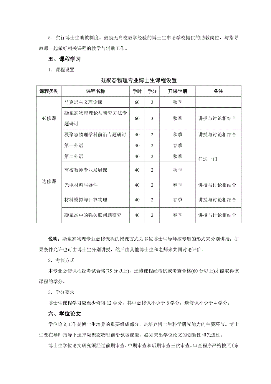 凝聚态物理专业博士研究生培养方案_第2页