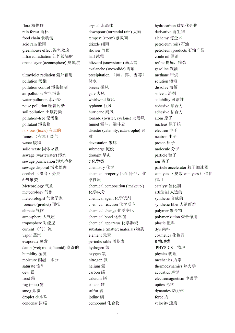 toefl听力分类词汇_第3页