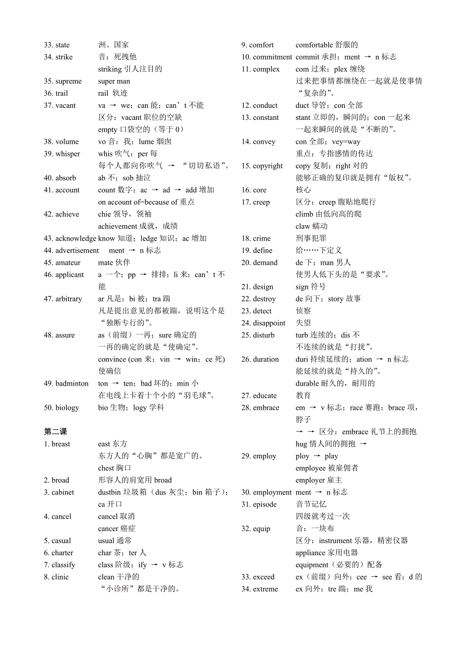 cir4超脑词汇(1-6 整理打印版)_第2页
