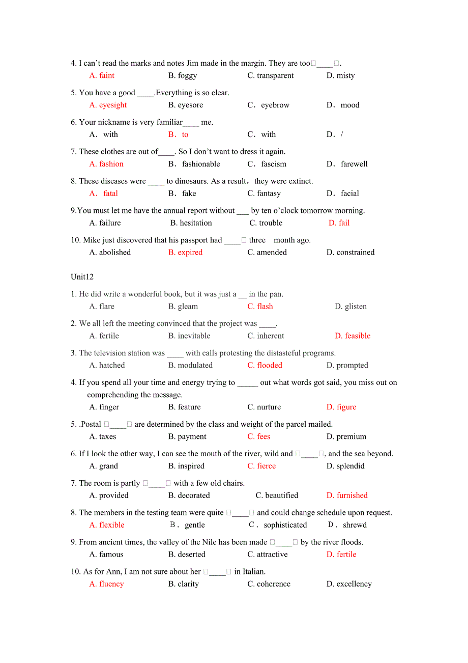 专四词汇语法模拟题_第2页