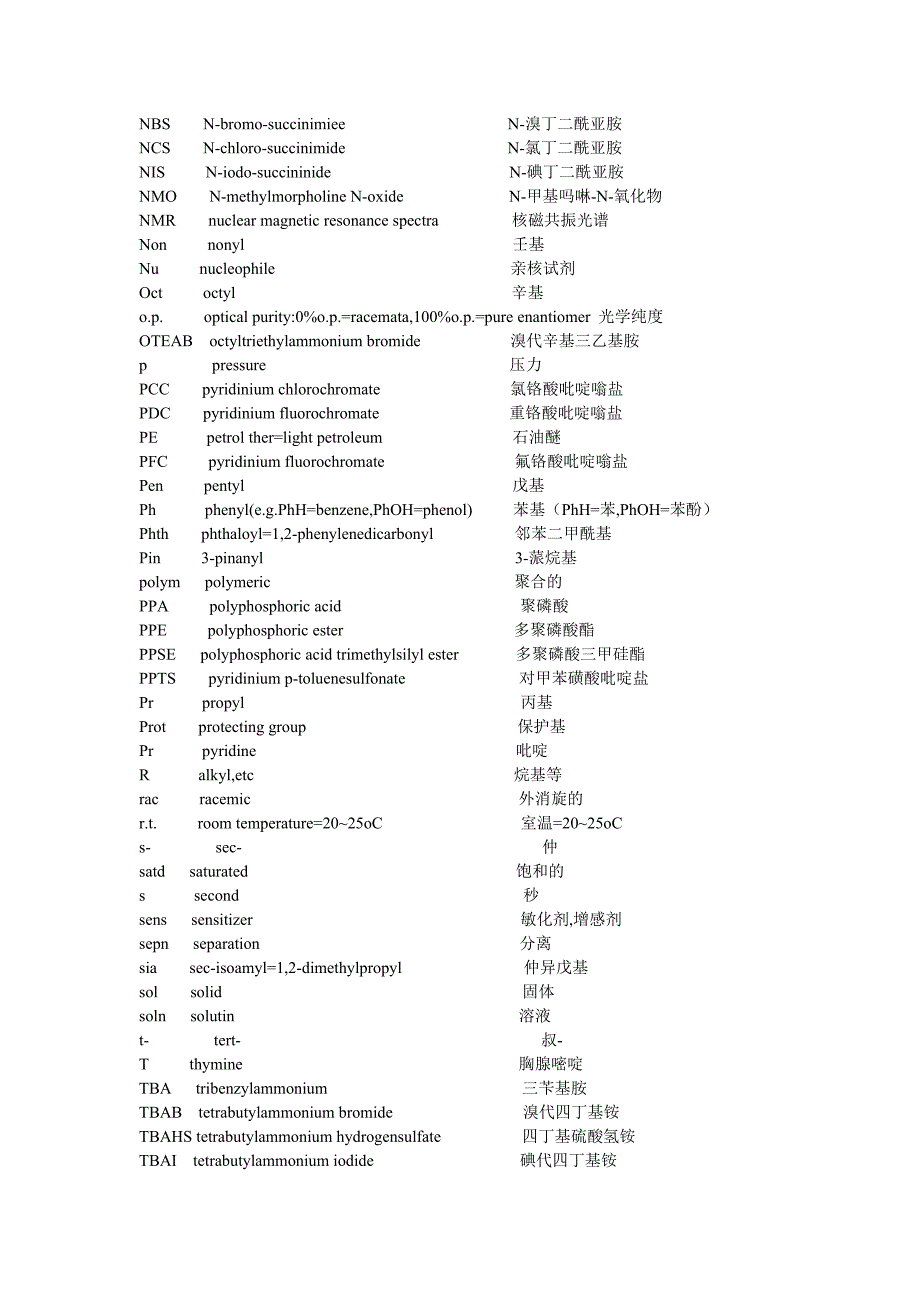 化学基团缩写以及基团中英文大全_第4页