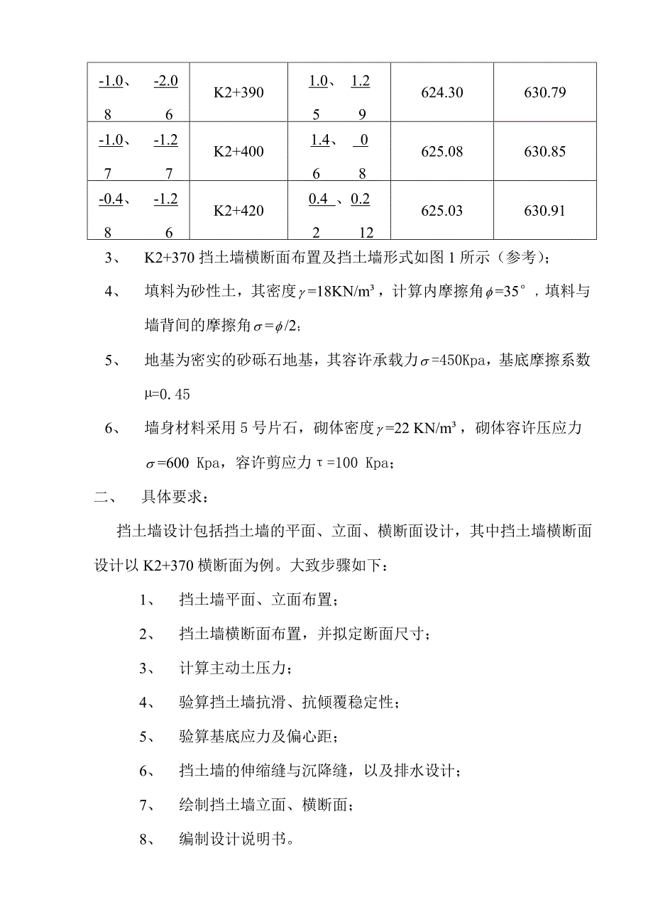 重力式挡土墙设计_第2页