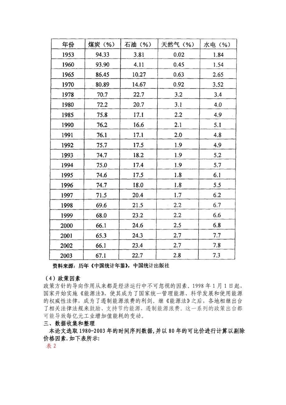 对单位工业增加值能耗影响因素的分析与研究_第5页