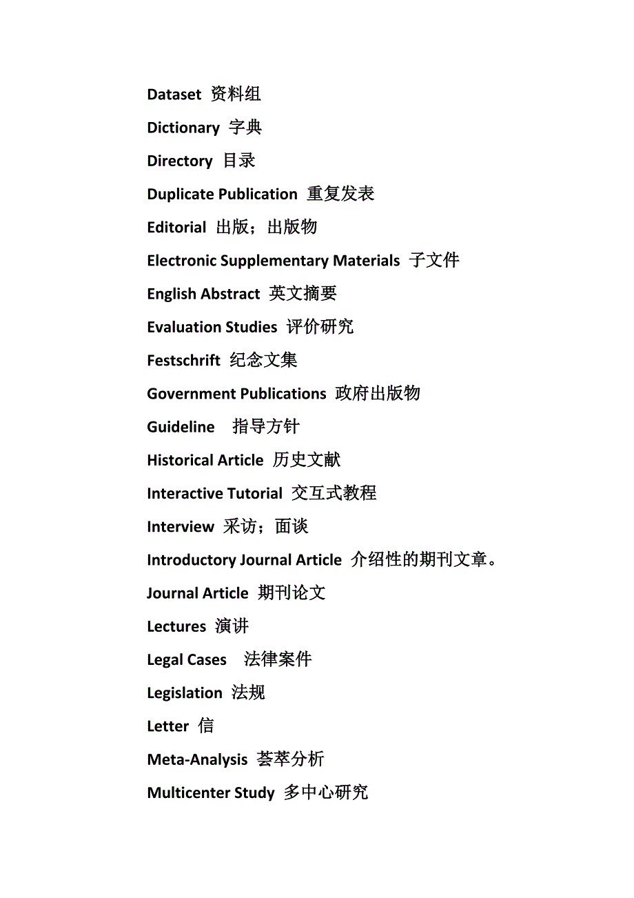 pubmed 搜索种类中英文对照_第2页