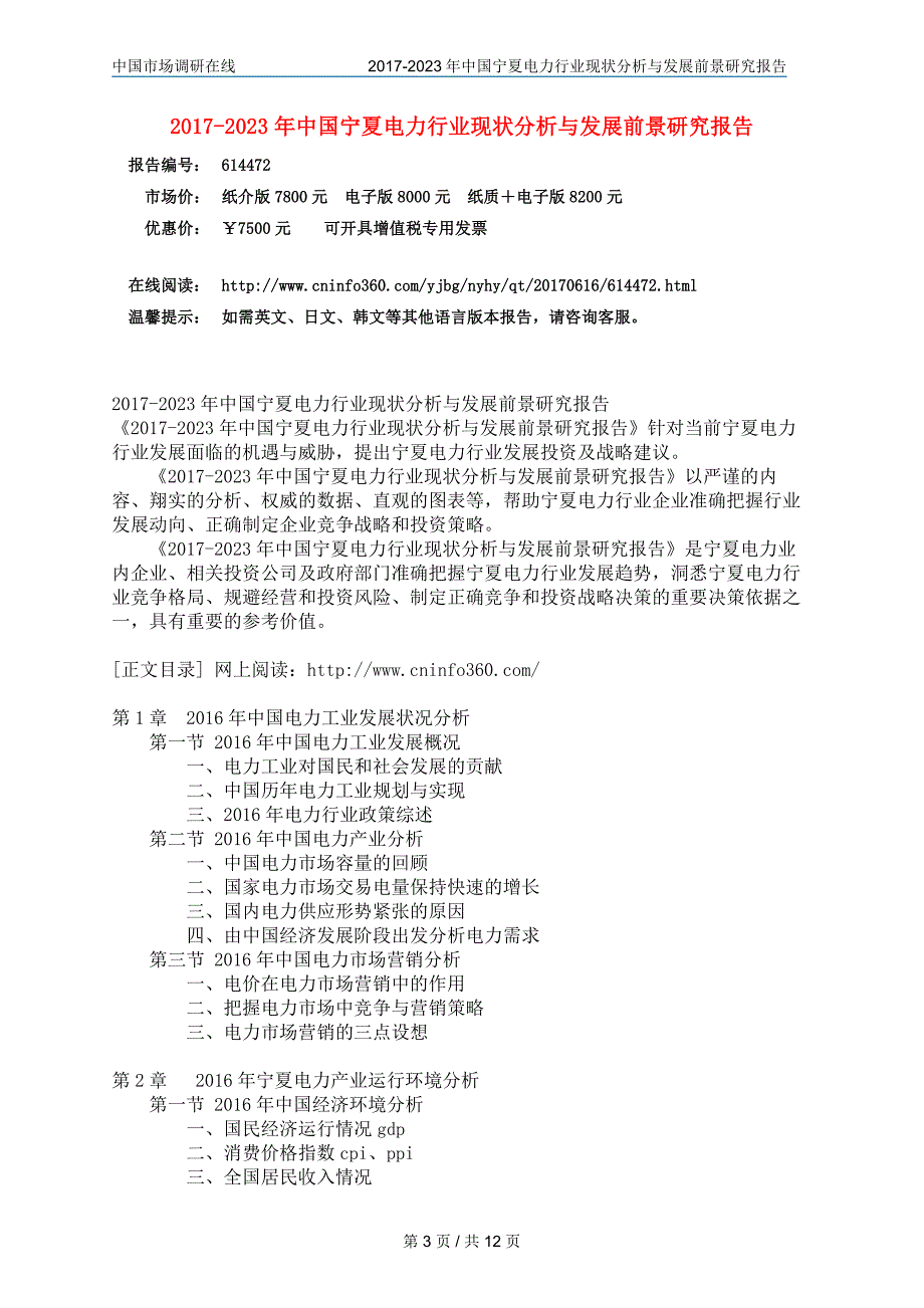 中国宁夏电力行业分析报告_第3页