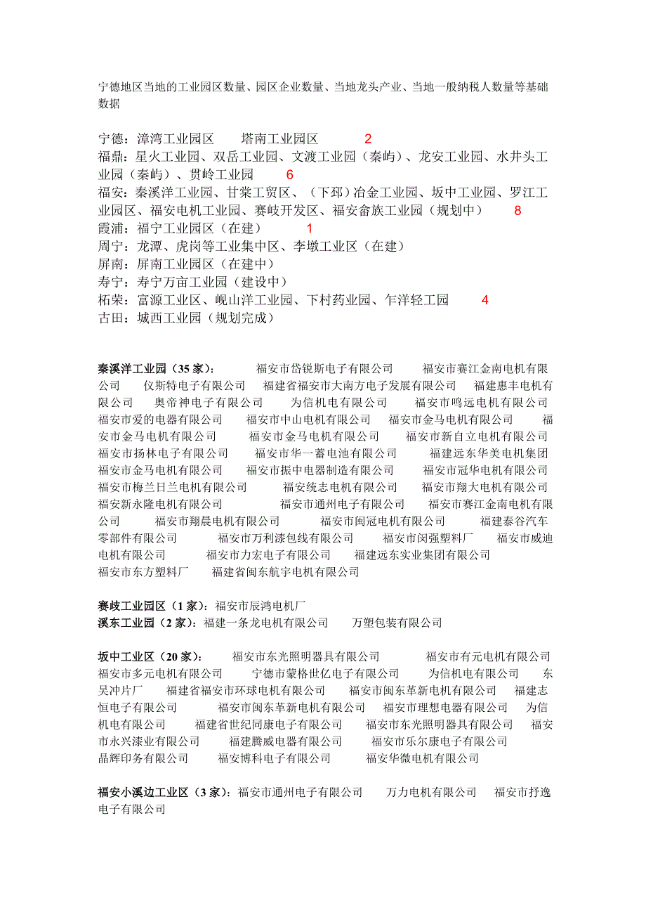 宁德工业园数量及企业数量_第1页