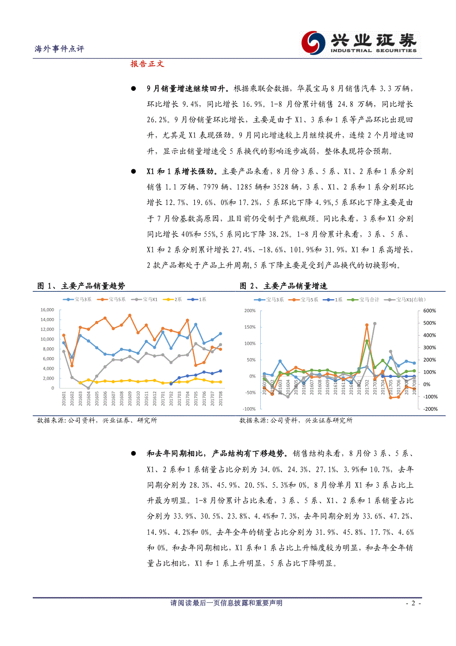 8月销量符合预期,关注新5系四季度表现_第2页