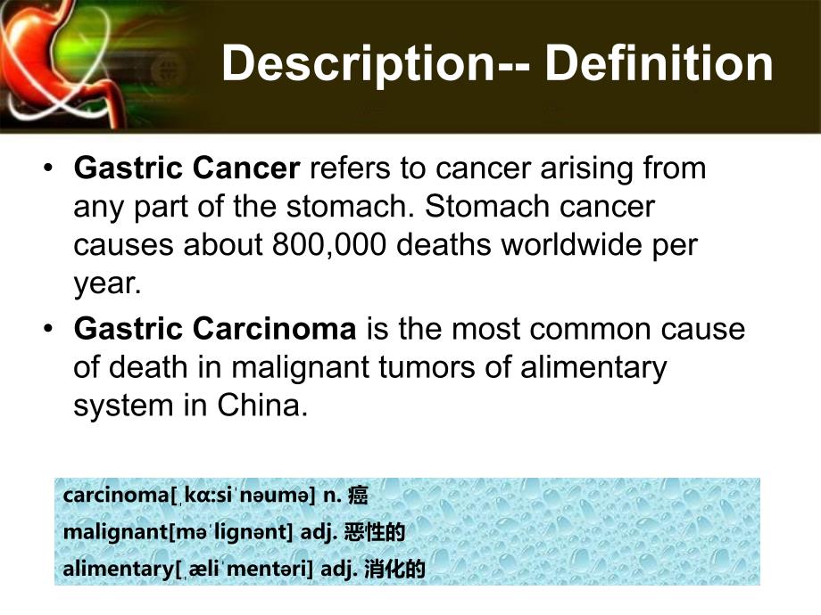 医学英语疾病介绍—GastricCarcinoma胃癌_第3页