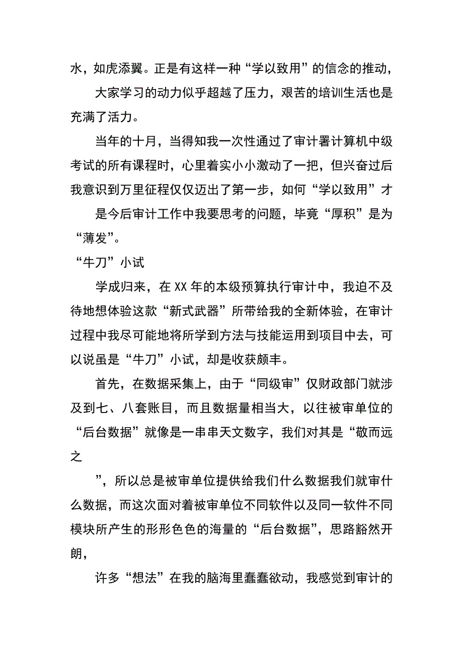 财政金融审计工作者先进事迹材料_第3页