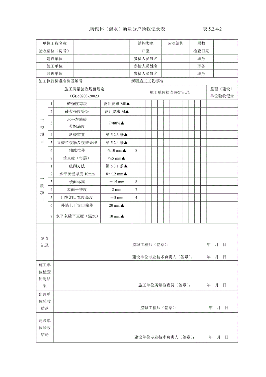 分户验收资料表格_第2页