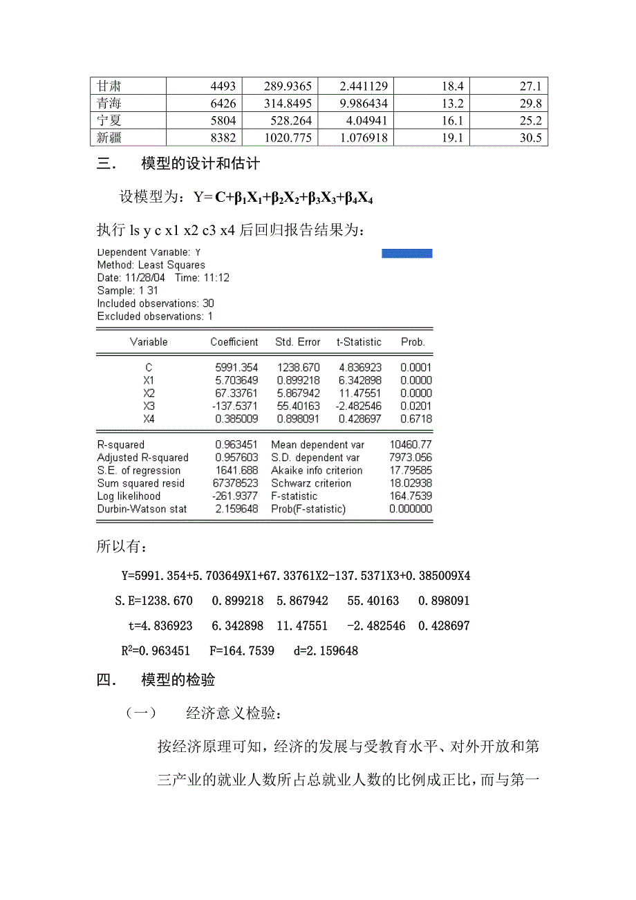 对我国人均GDP的各影响因素的计量分析_第4页