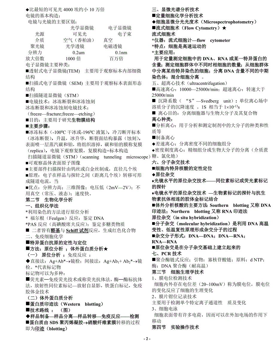 山东大学细胞生物学大纲_第2页