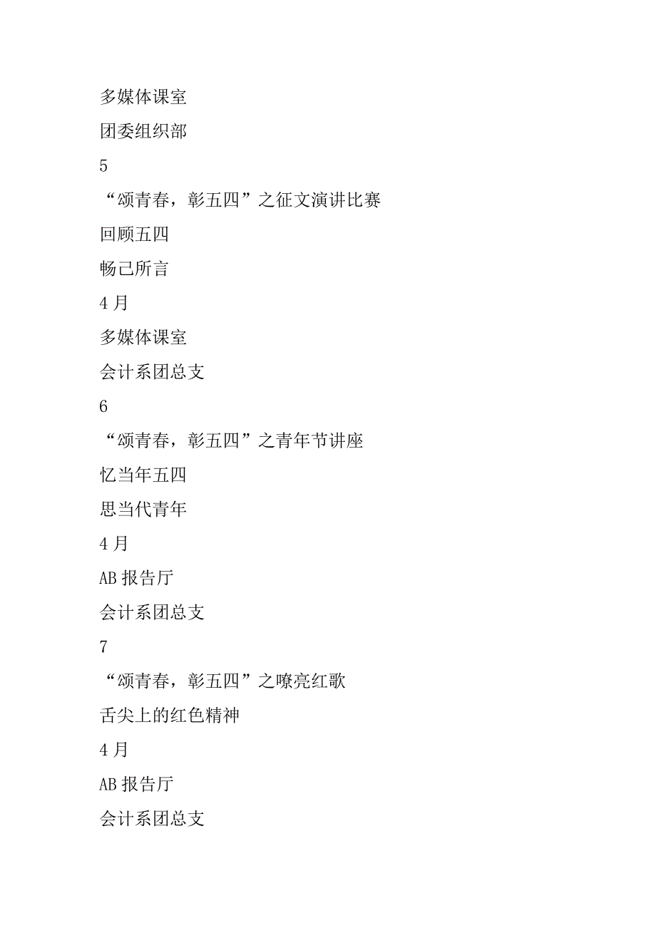 学院“五四”系列活动方案_第4页