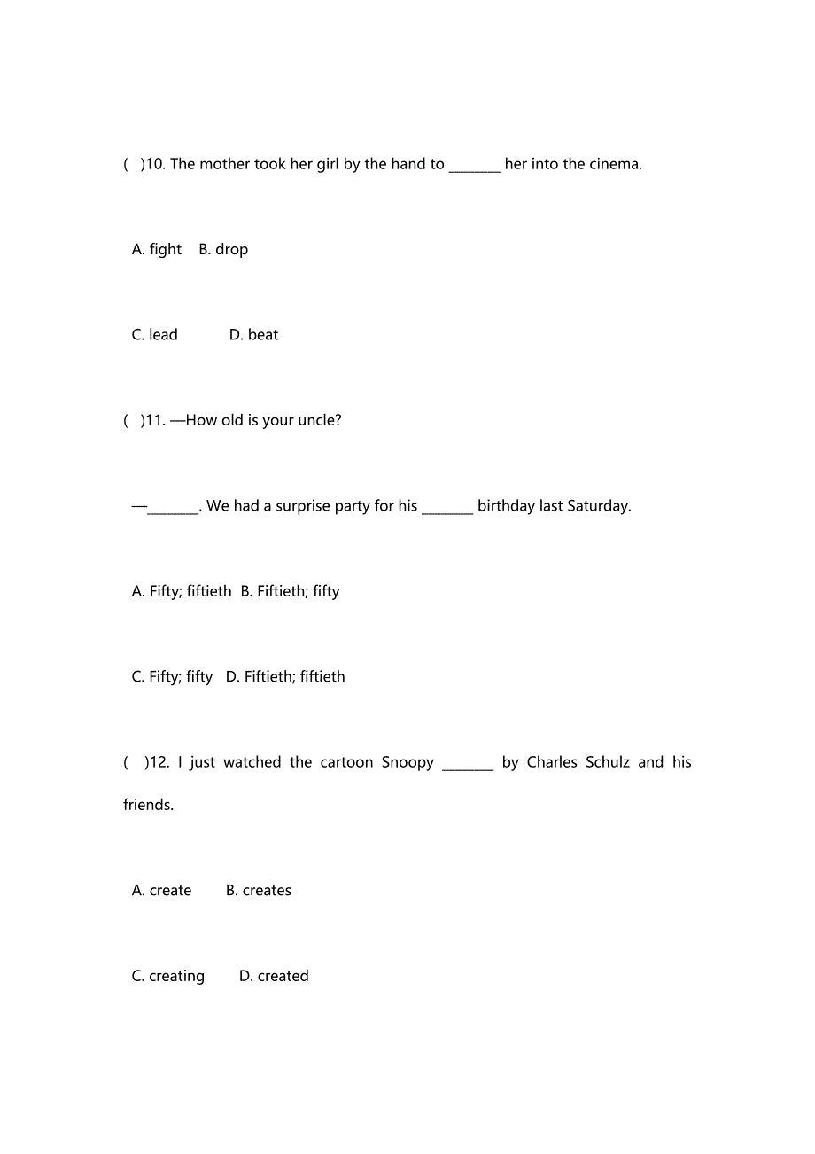 八年级英语下册module5单元测试题a_第4页