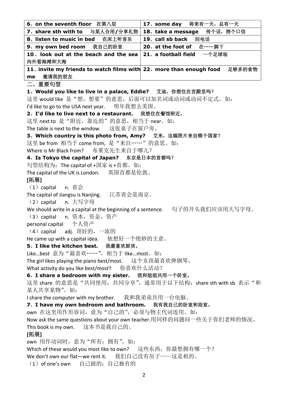 江苏新牛津译林版-7b-知识点汇总_第2页