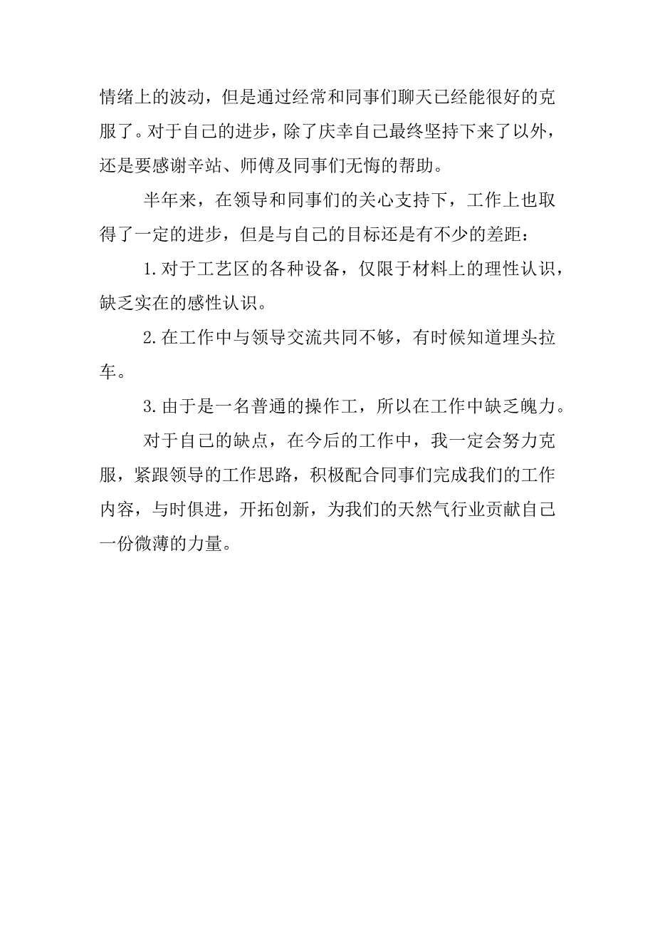 天然气加气工述职报告_第4页