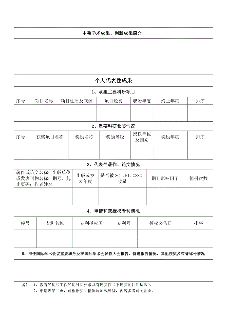 大连理工大学盘锦校区专任教师应聘申请表_第2页