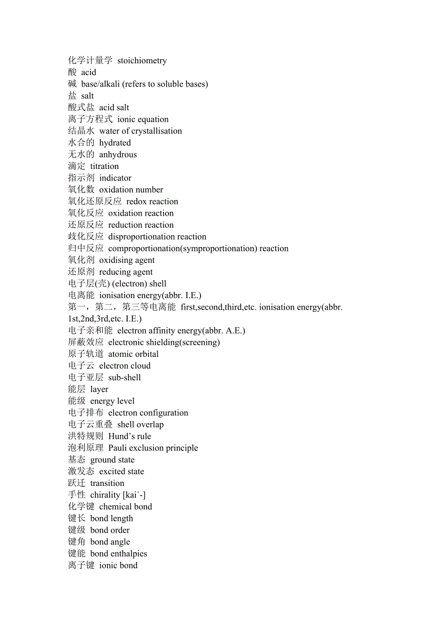 普通化学术语中英文对照表_第2页