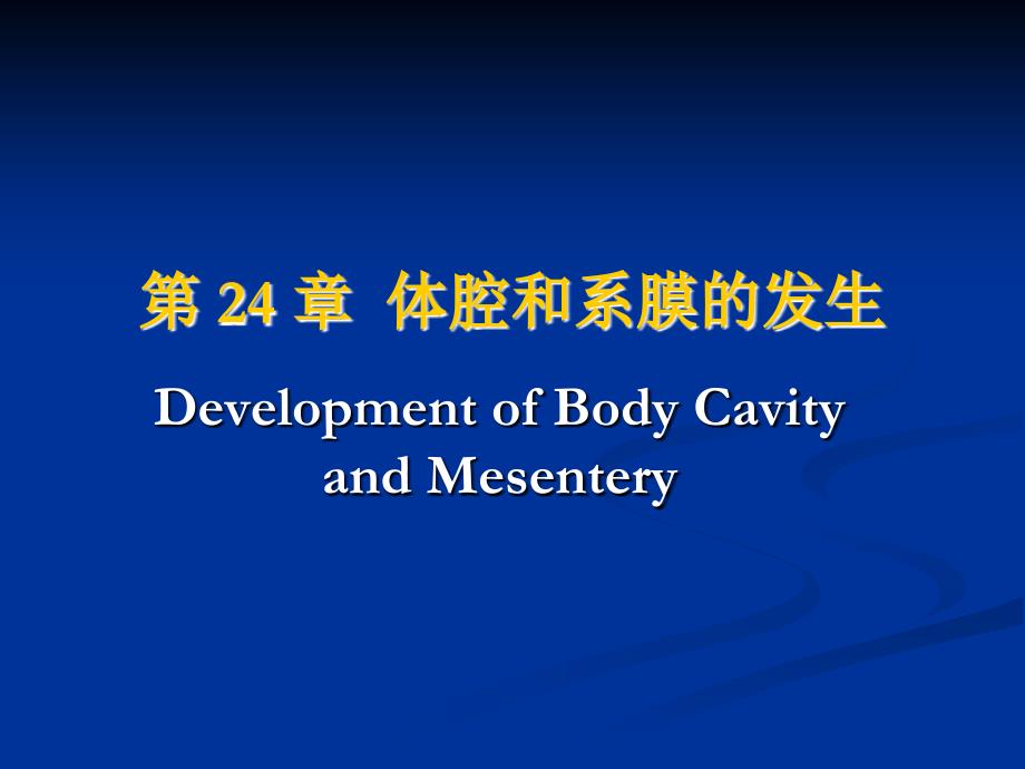 体腔和系膜的发生_第1页