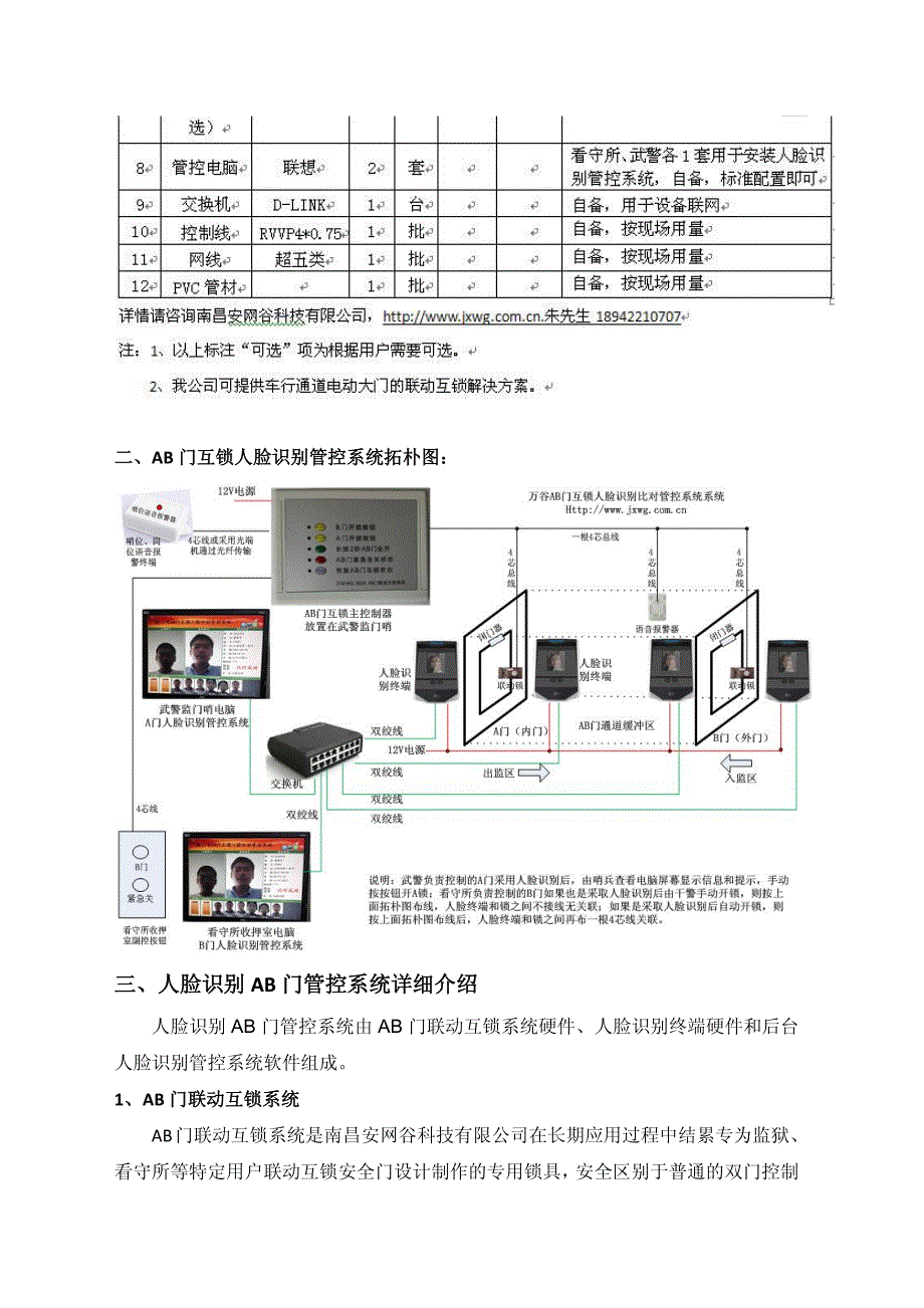 人脸识别AB门管控系统最新方案设计版本_第4页