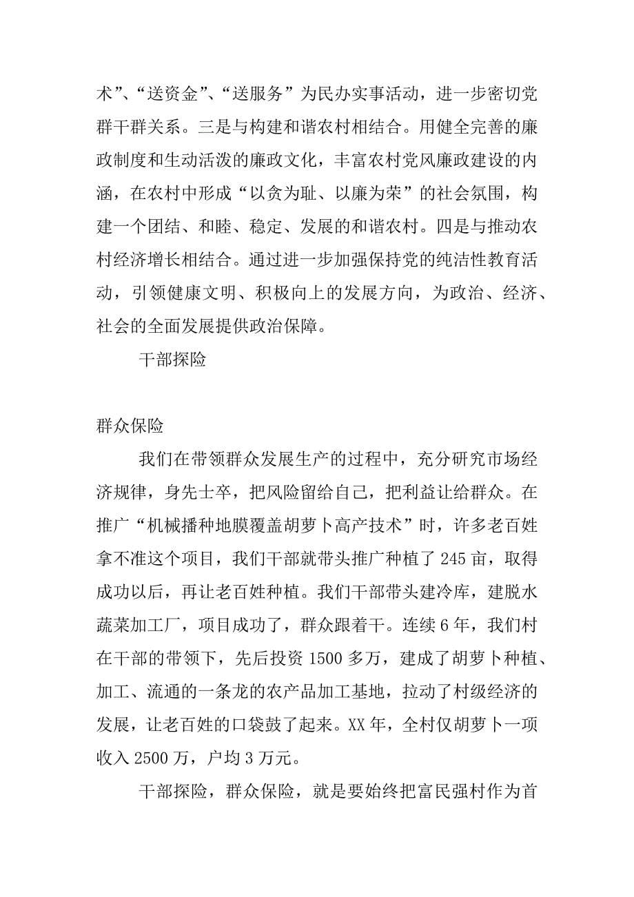 农村保持党的纯洁性学习教育活动总结_第5页