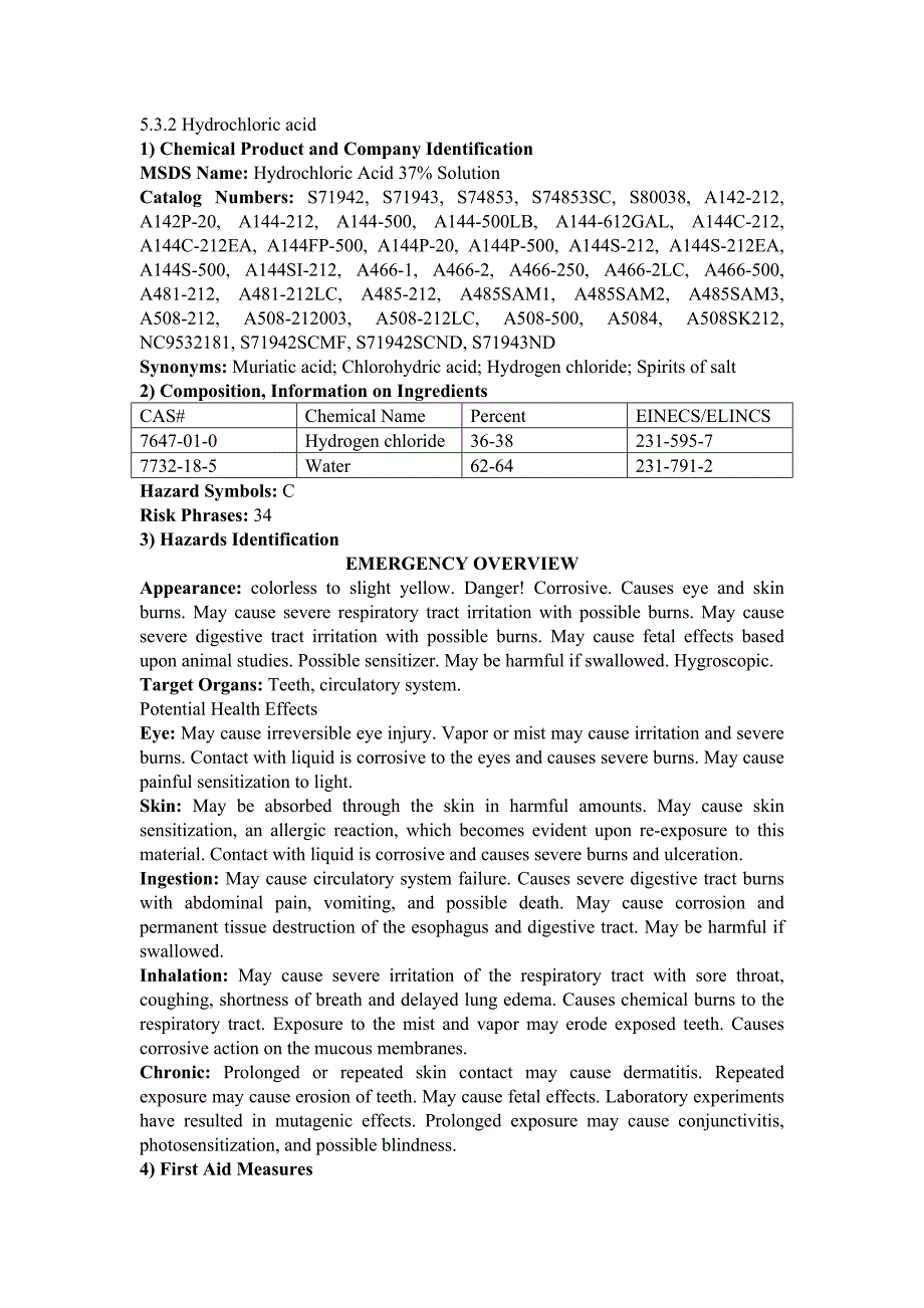 化学品安全技术说明msds-6盐酸(中英文对照版本)_第1页
