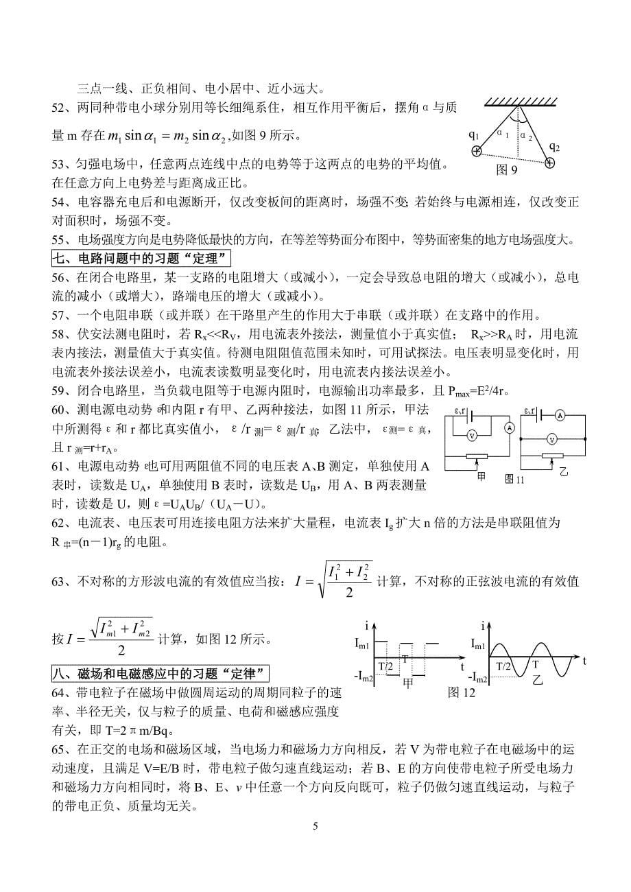 高中物理解题常用结论_第5页