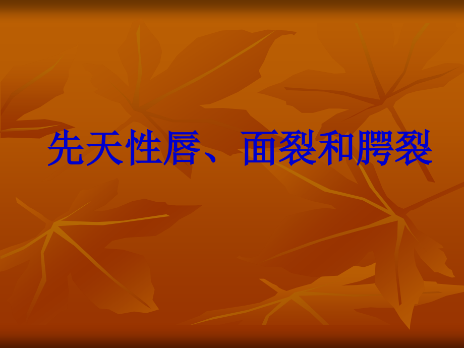 先天性唇、面裂和腭裂_第1页