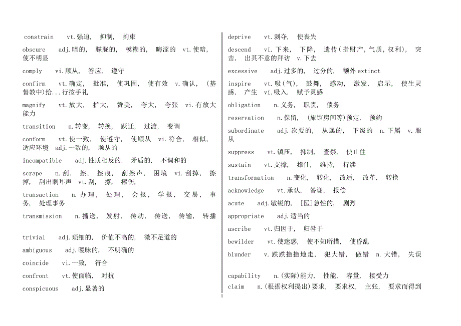 6级高频词汇整理(可打印)_第1页