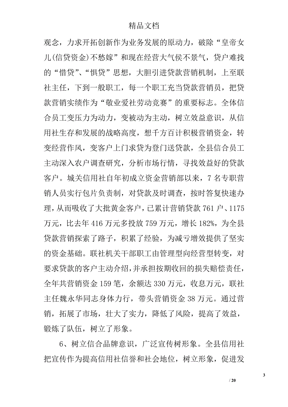 农村信用社工作总结_第3页