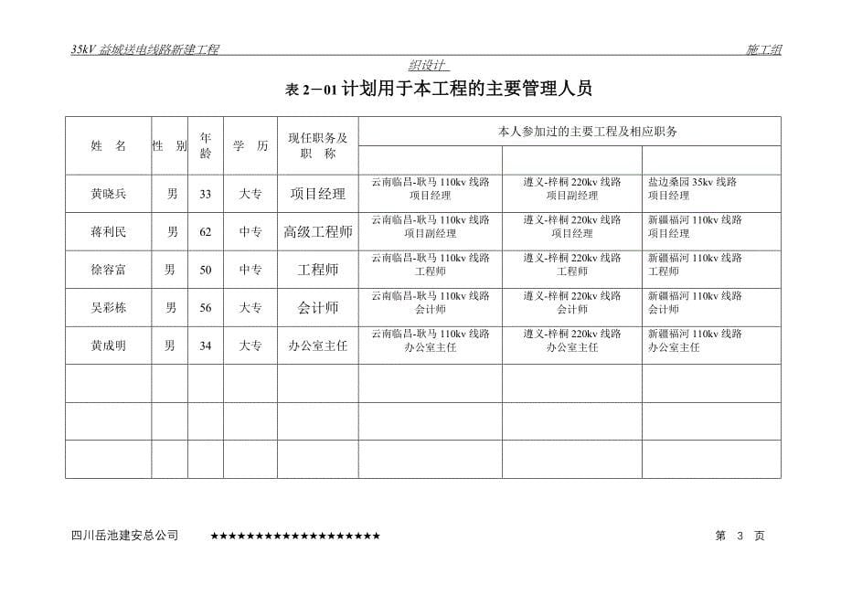 变电站35kV送电线路新建工程施工组织设计_第5页