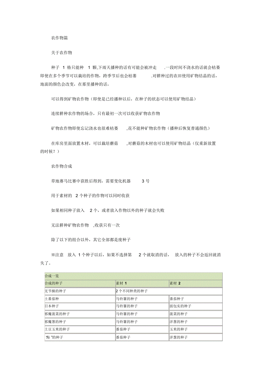 PSP牧场物语蜜糖村攻略_第1页