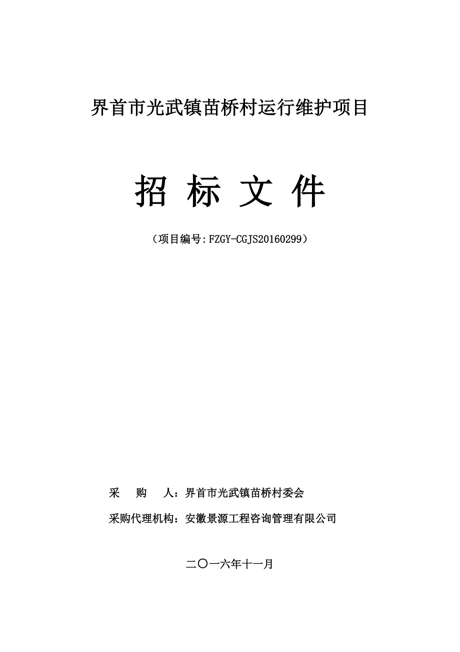 界首市光武镇苗桥村运行维护项目_第1页