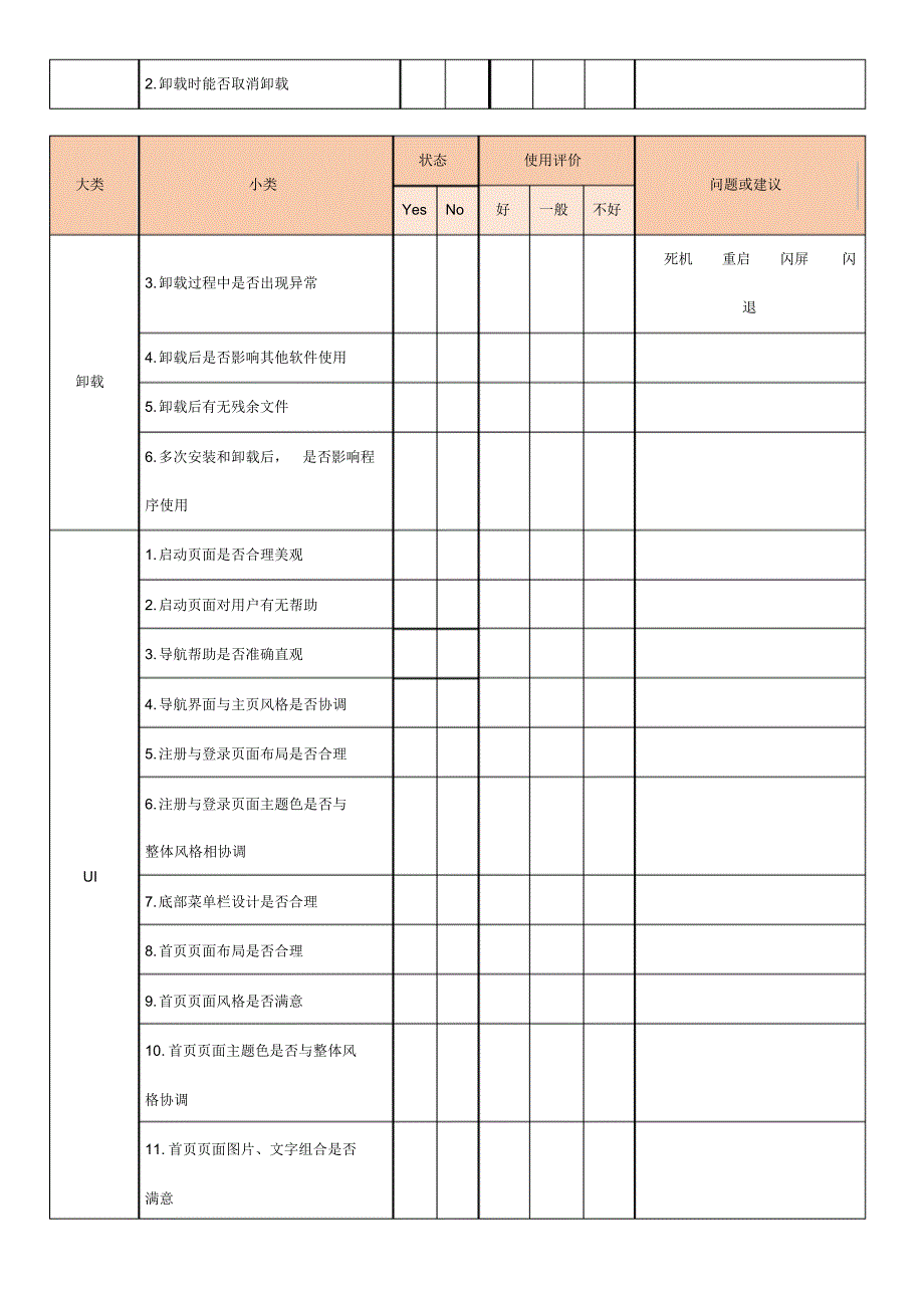 手机APP测试反馈表_第2页