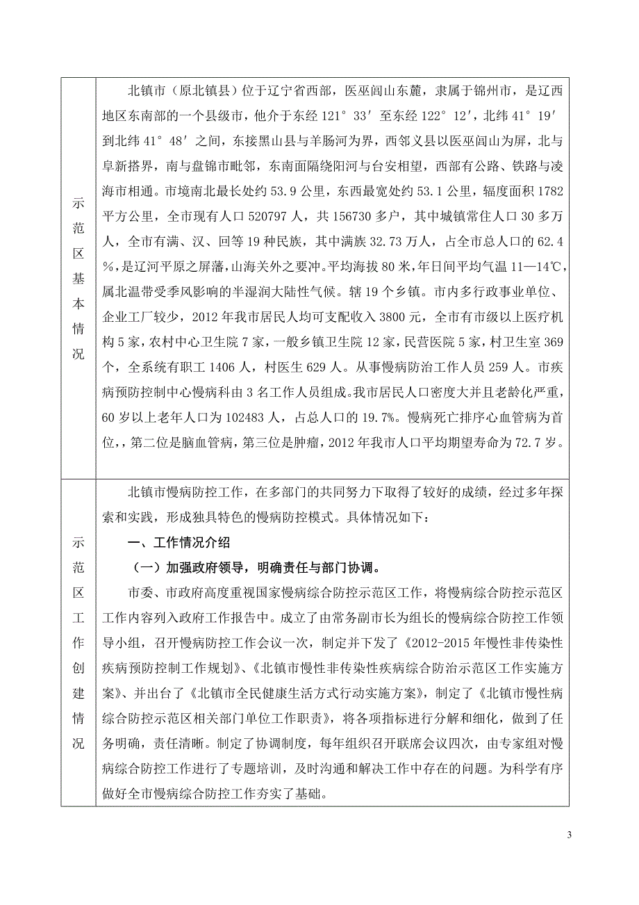 慢性非传染性疾病综合防控示申报资料_第3页