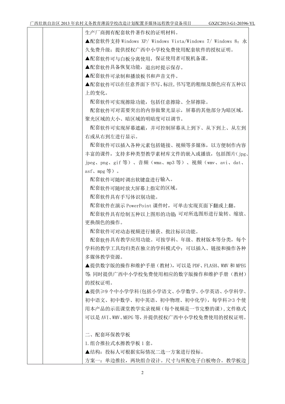 2013年薄弱教育招标文件货物技术参数及性能(配置)要求_第2页