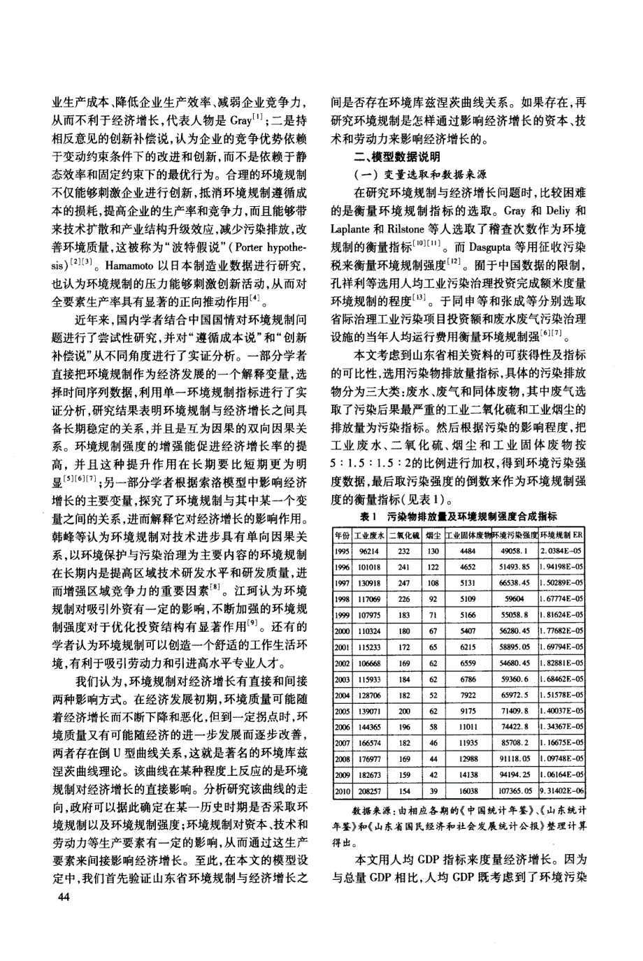 环境规制对经济增长的直接及间接影响——基于山东省1995-2010年数据实证研究_第2页