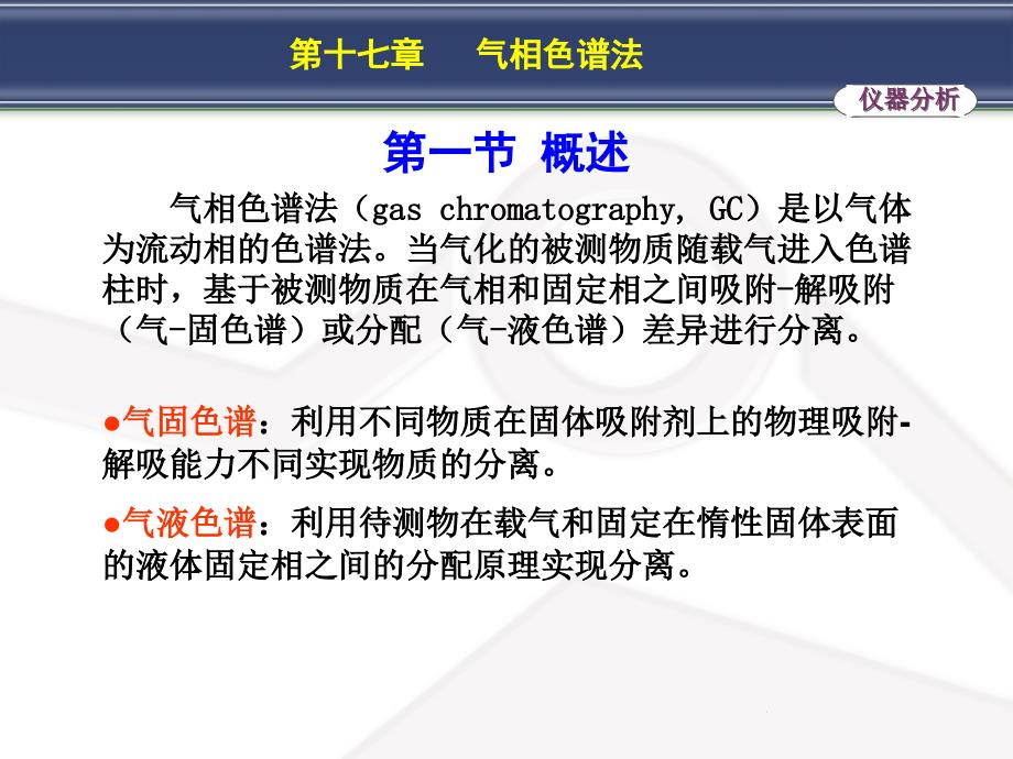 人卫第七版分析化学第十七章气相色谱法_第1页