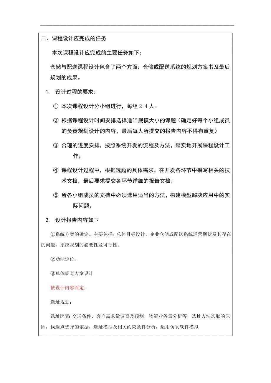 仓储课程设计-湖南省家电物流中心仓储作业流程优化_第5页