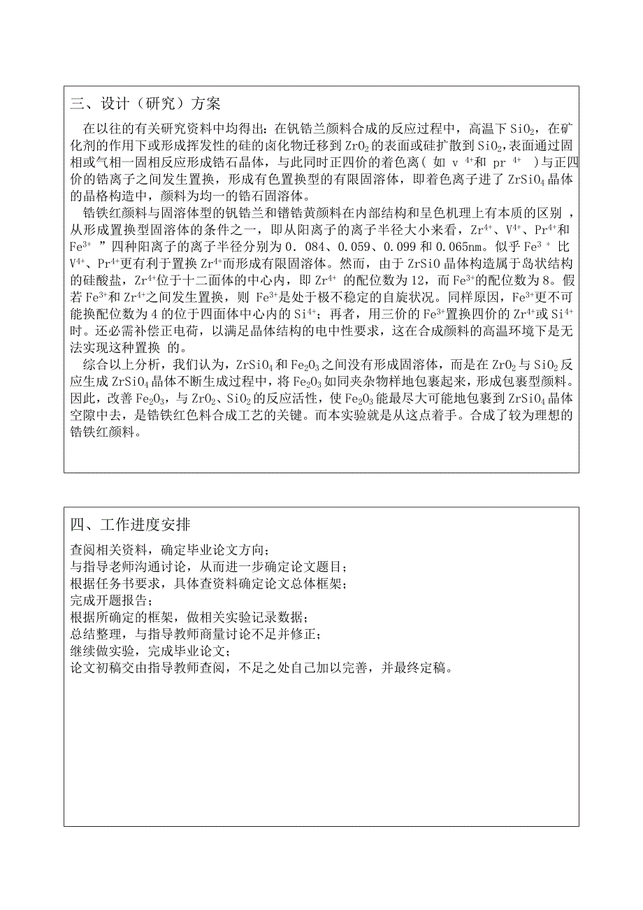 关于锆英砂合成锆铁红颜料的研究毕业论文开题报告_第4页